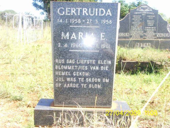 HUYGEN Gertruida 1958-1958 :: HUYGEN Maria E. 1960-1961