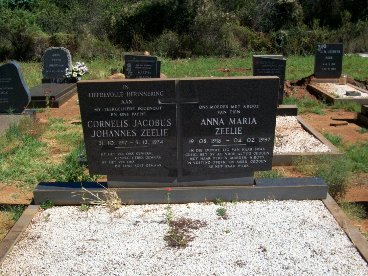 ZEELIE Cornelis Jacobus Johannes 1917-1974 &amp; Anna Maria 1918-1997