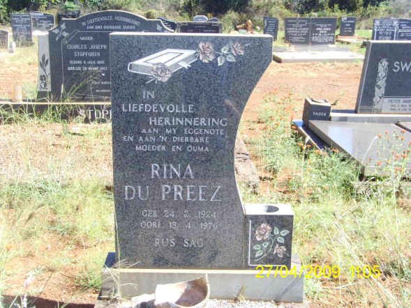 PREEZ Rina, du 1924-1976