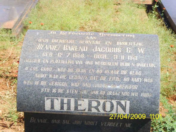 THERON Barend Jacobus C.W. 1958-1961