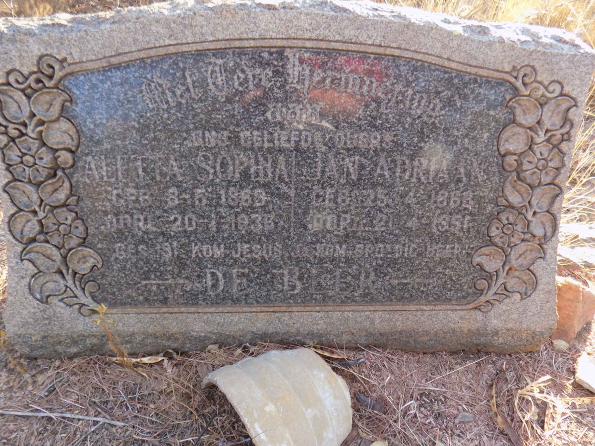 BEER Jan Adriaan, de 1868-1951 &amp; Aletta Sophia 1868-1936
