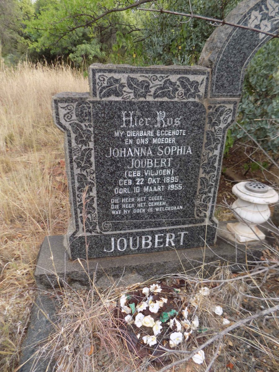 JOUBERT Pieter Jacobus 1895-1966 &amp; Johanna Sophia VILJOEN 1895-1955
