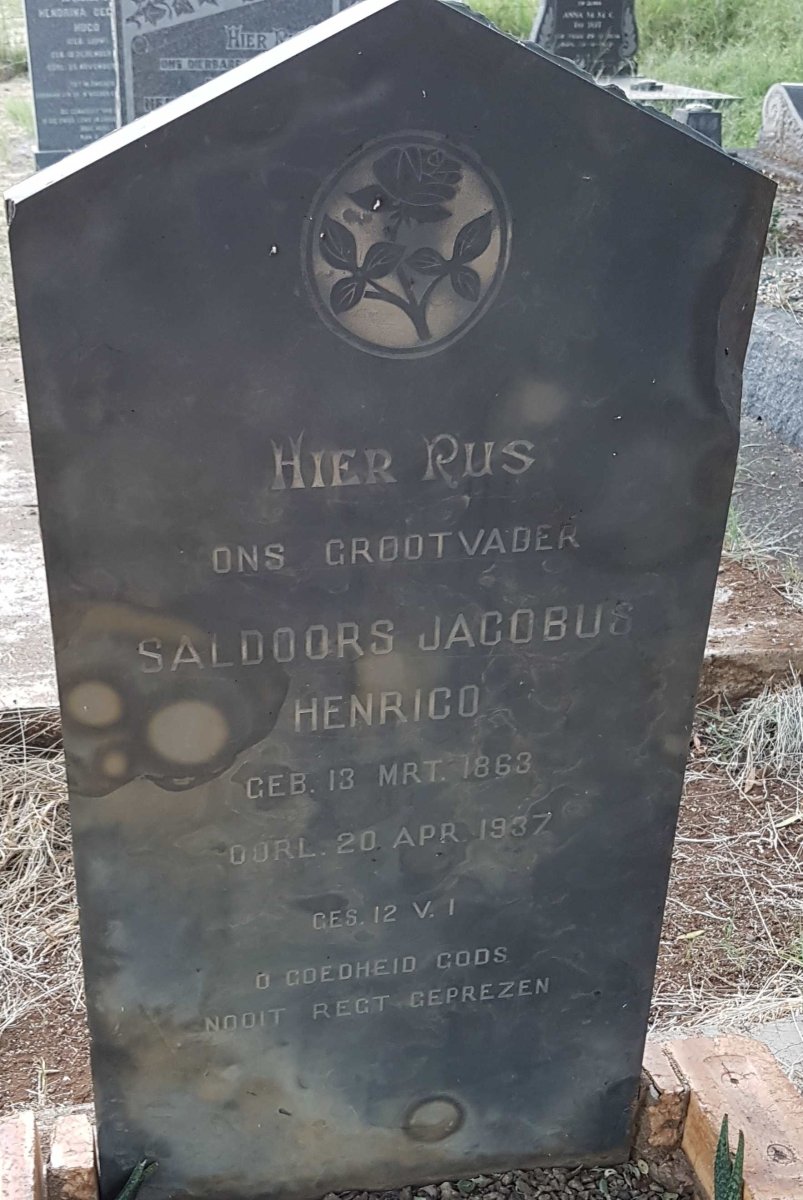 HENRICO Saldoors  Jacobus 1863-1937