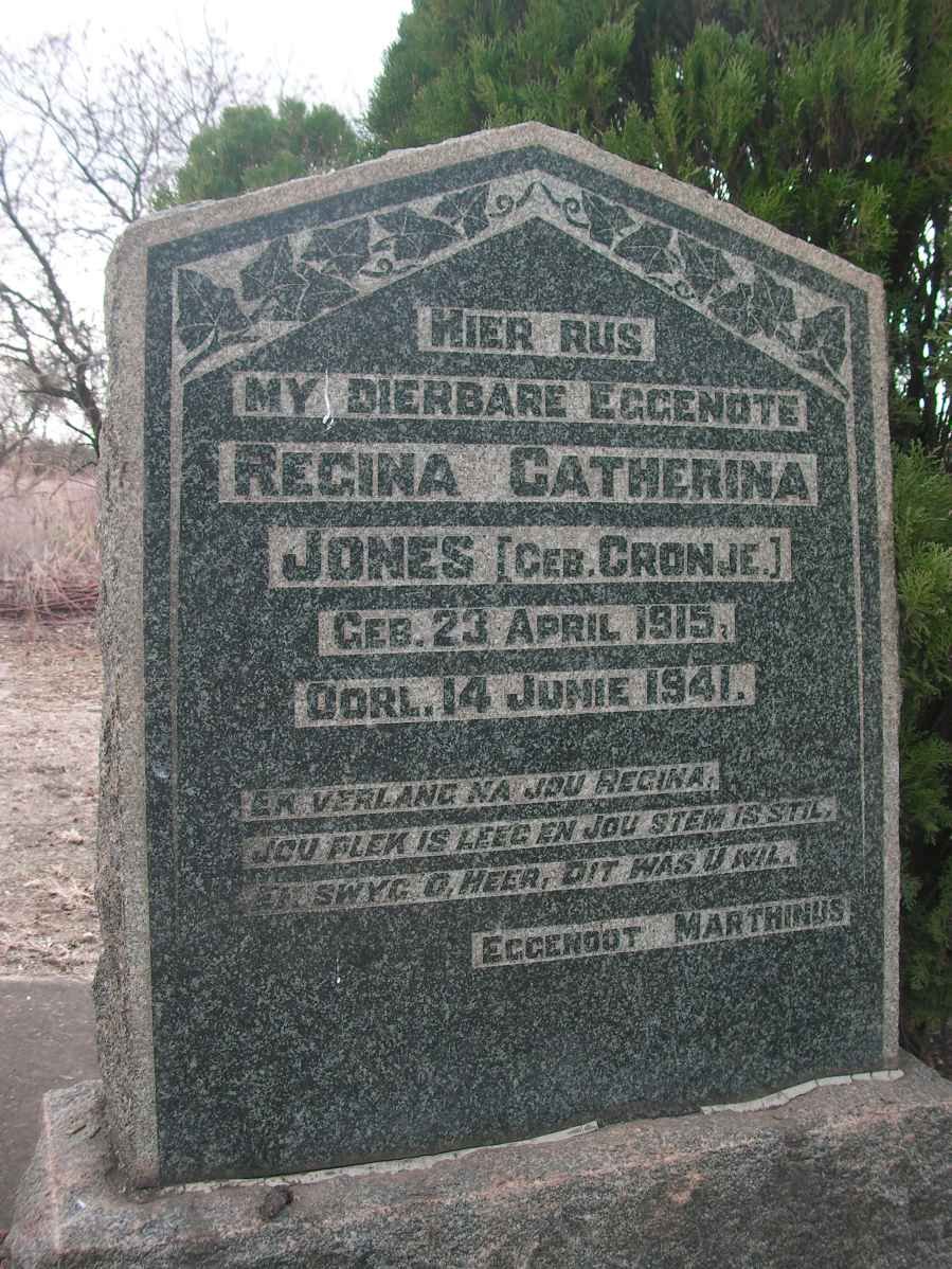 JONES Regina Catherina nee CRONJE 1915-1941