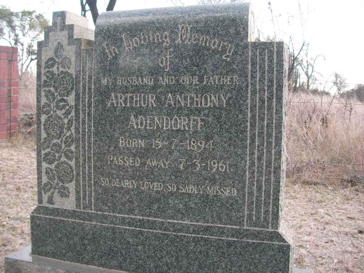 ADENDORFF Arthur Anthony 1894-1961