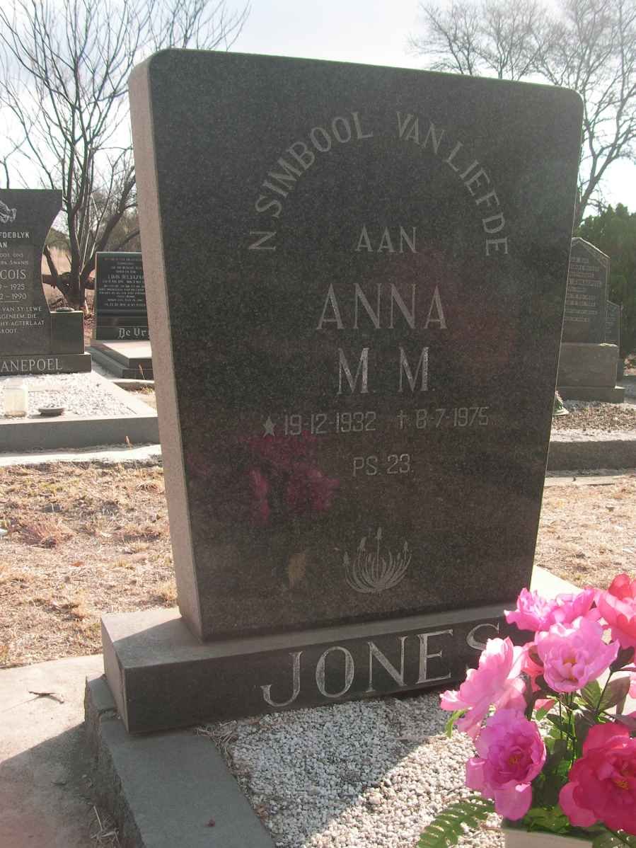 JONES Anna M.M. 1932-1975
