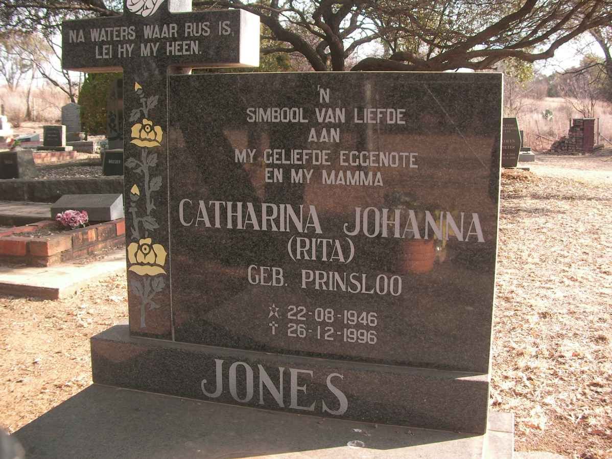 JONES Catharina Johanna nee PRINSLOO 1946-1996