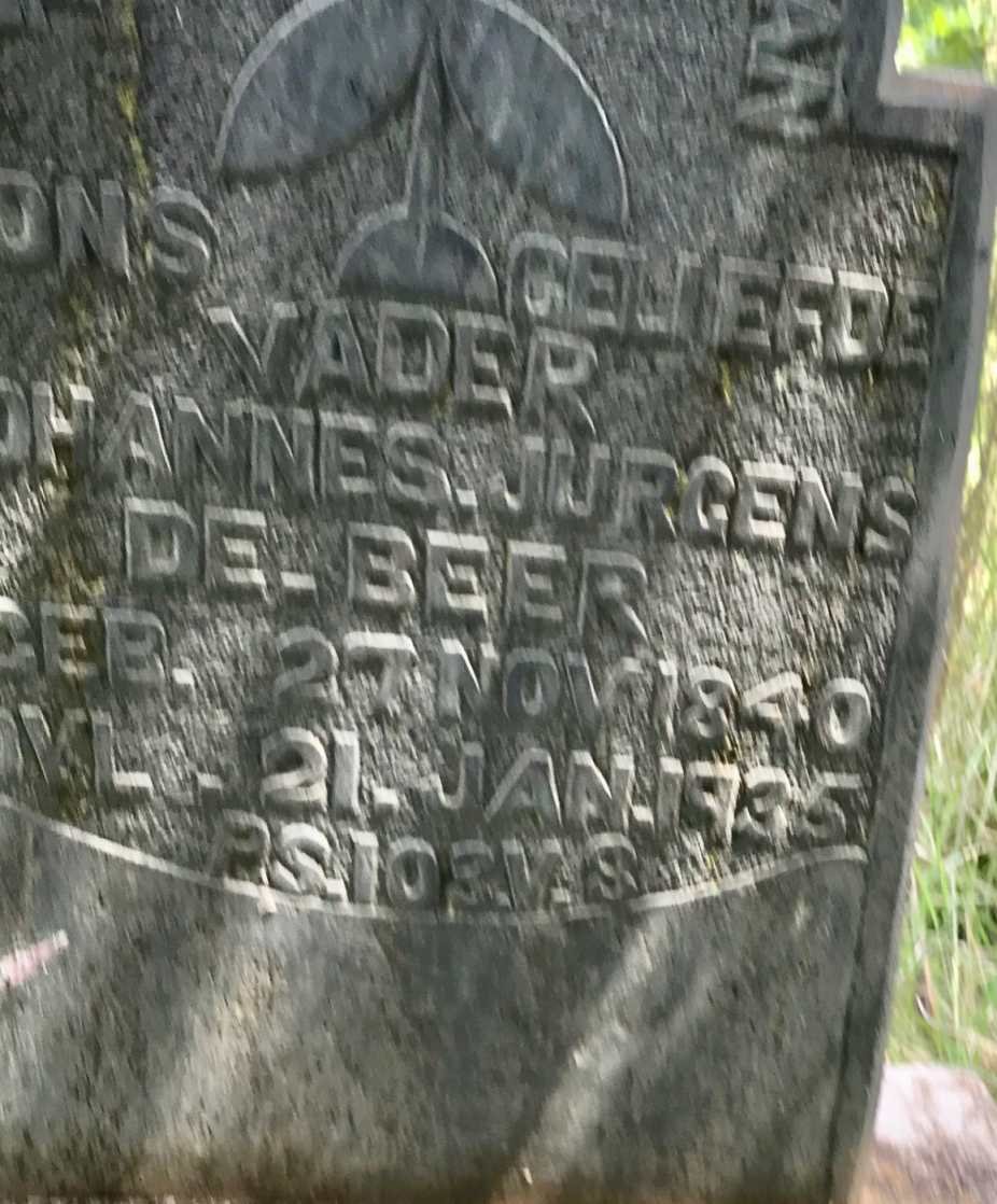 BEER Johannes Jurgens, de 1840-1935