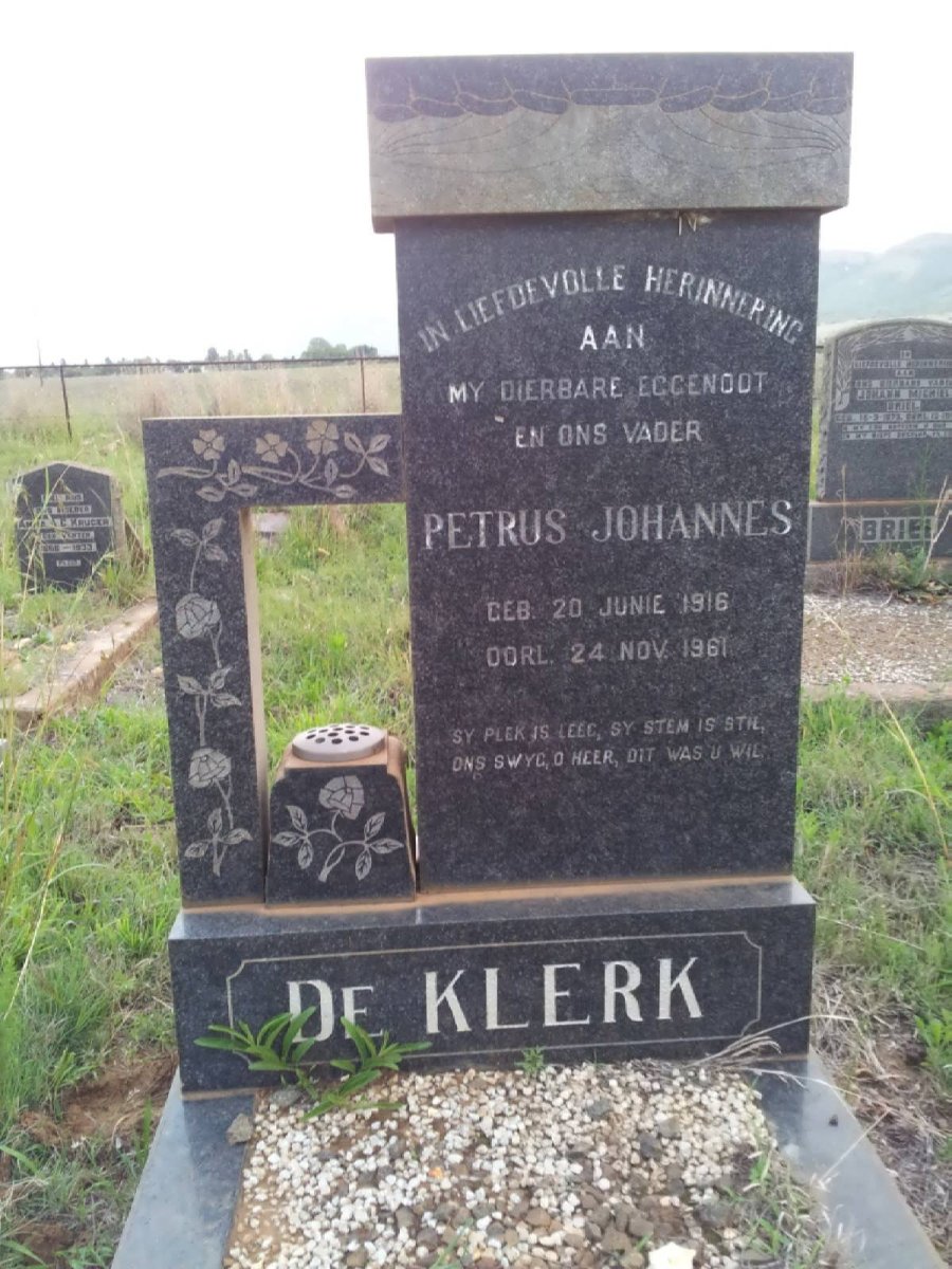 KLERK Petrus Johannes, de 1916-1961