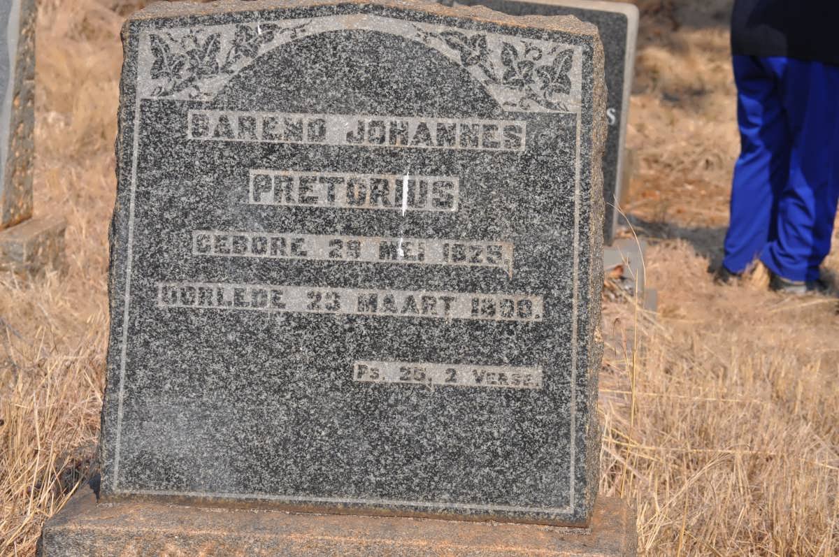 PRETORIUS Barend Johannes 1825-1898