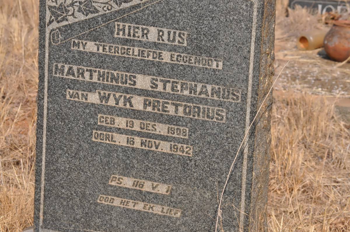 PRETORIUS Marthinus Stephanus van Wyk 1908-1942