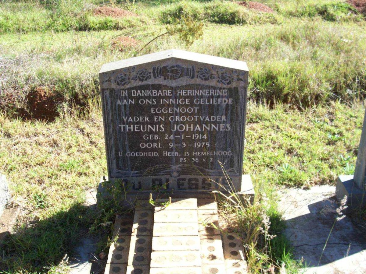 PLESSIS Theunis Johannes, du 1914-1975