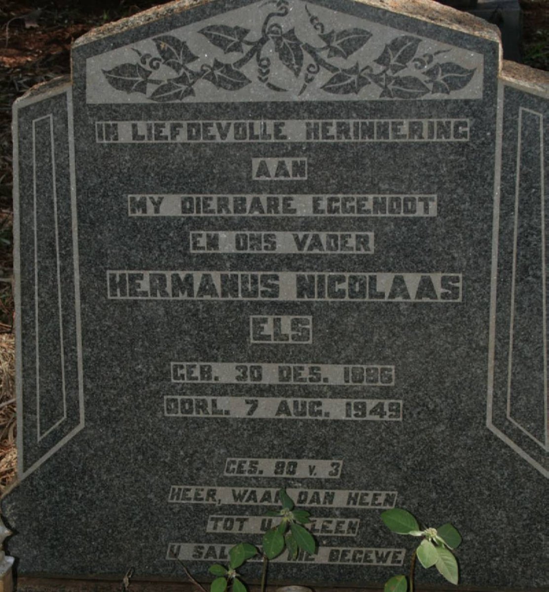 ELS Hermanus Nicolaas 1886-1949