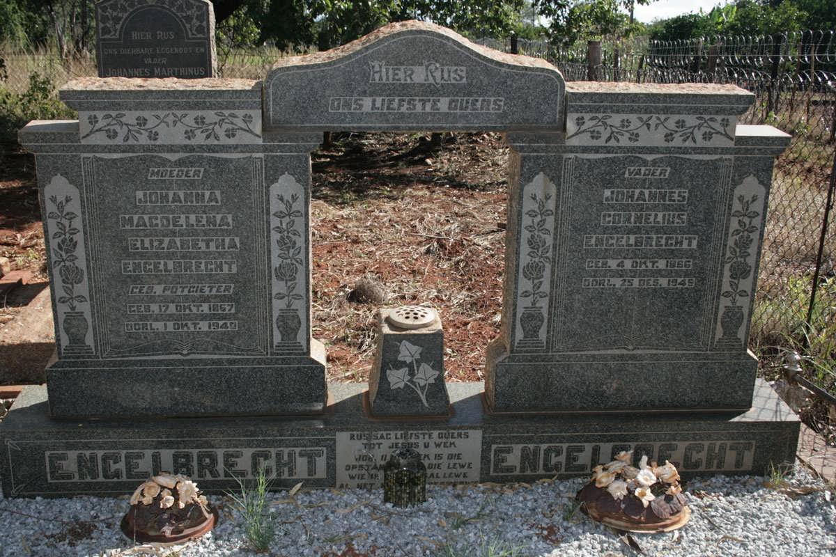 ENGELBRECHT Johannes Cornelius 1856-1949 &amp; Johanna Magdelina POTGIETER 1857-1940
