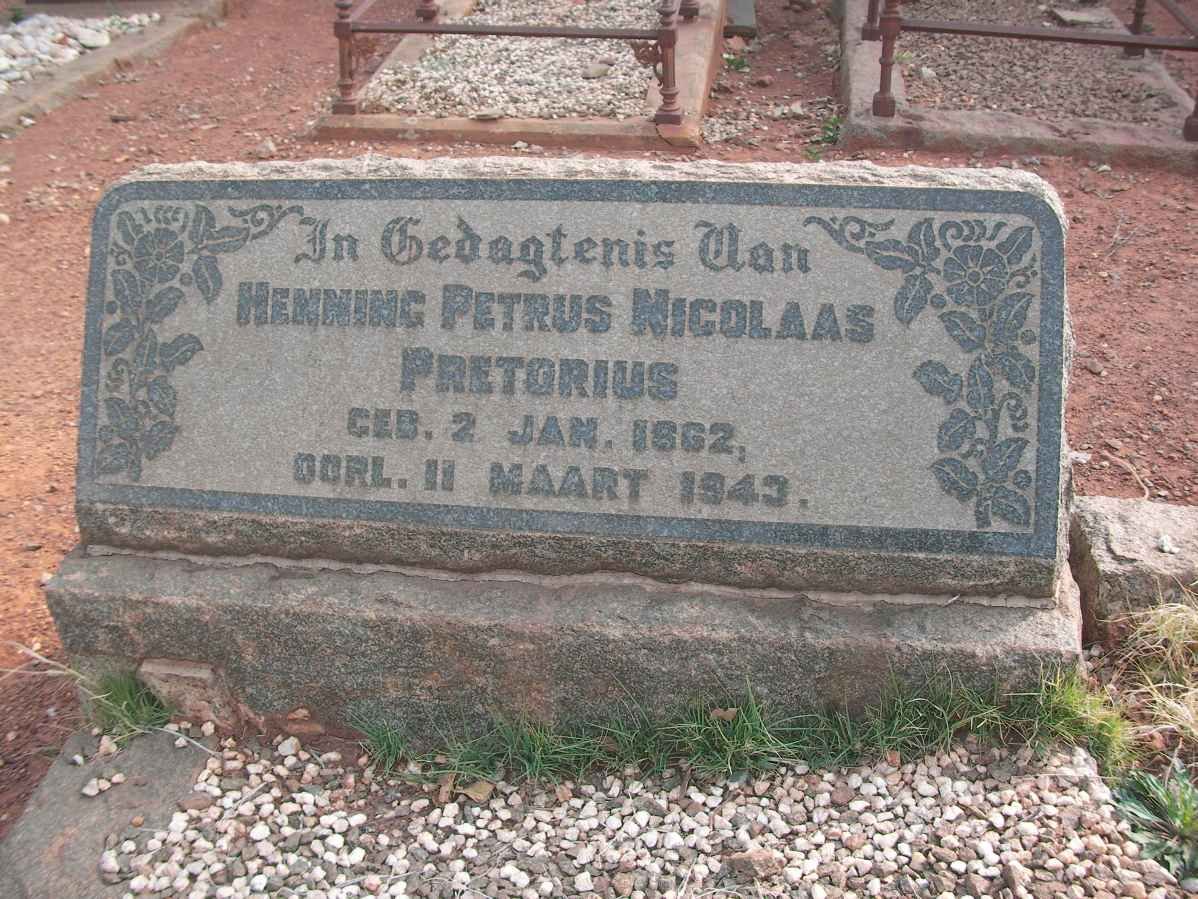 PRETORIUS Henning Petrus Nicolaas 1862-1943