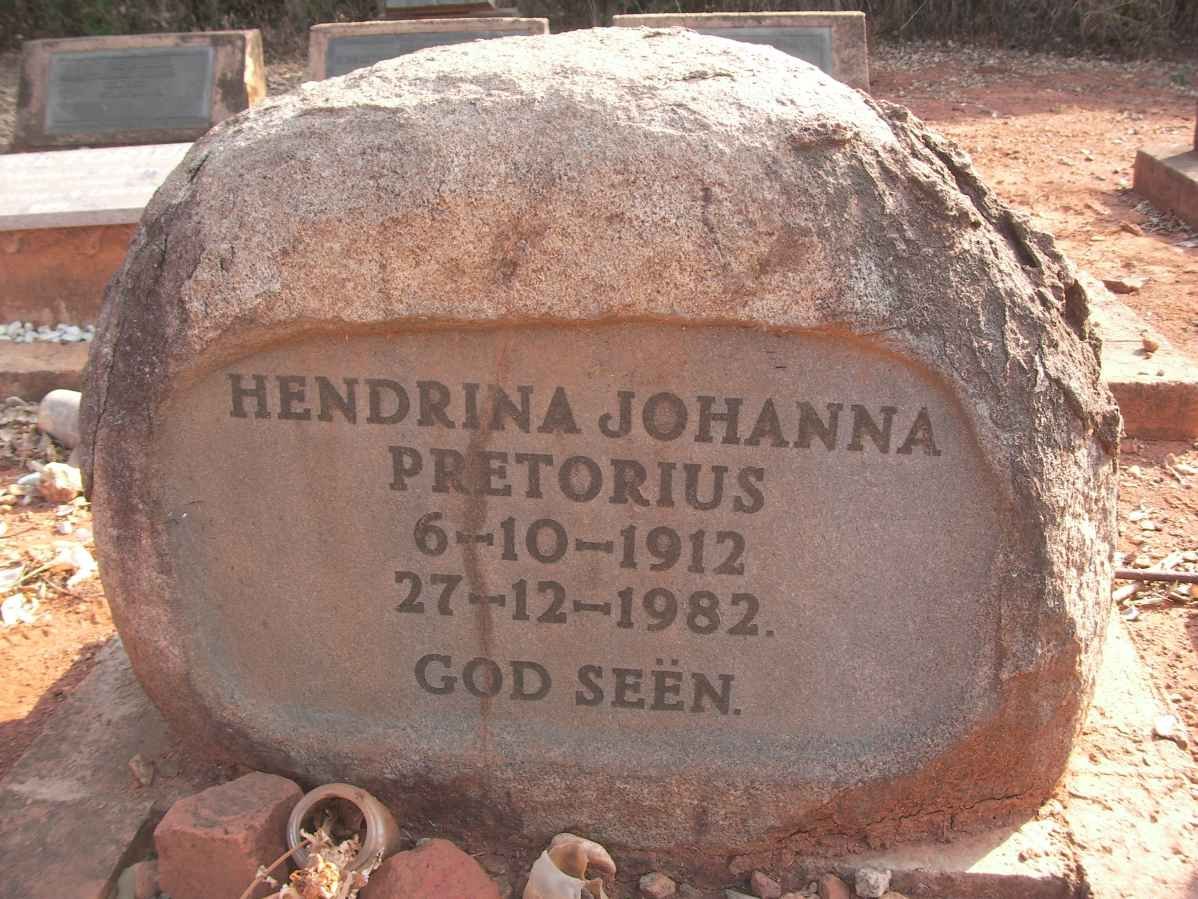 PRETORIUS Hendrina Johanna 1912-1982