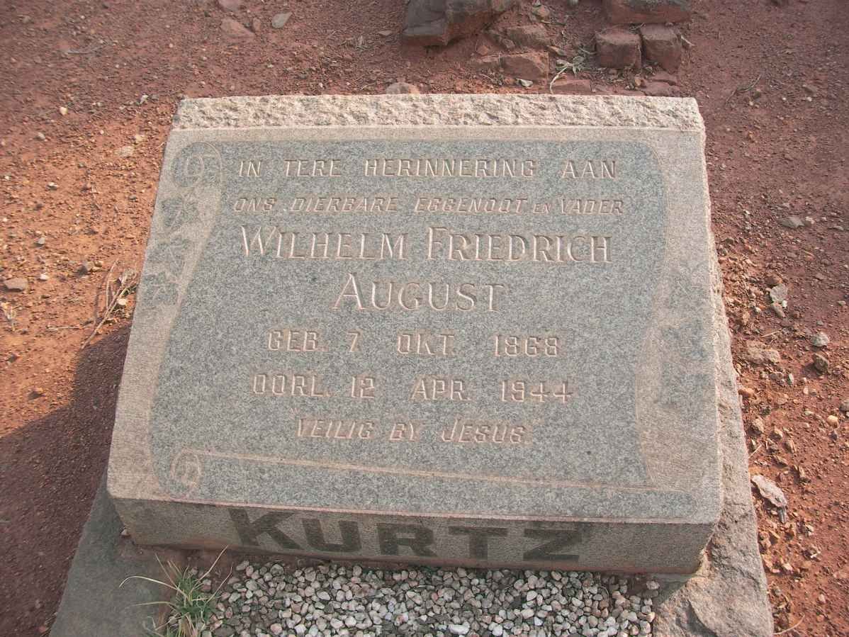 KURTZ Wilhelm Friedrich August 1868-1944