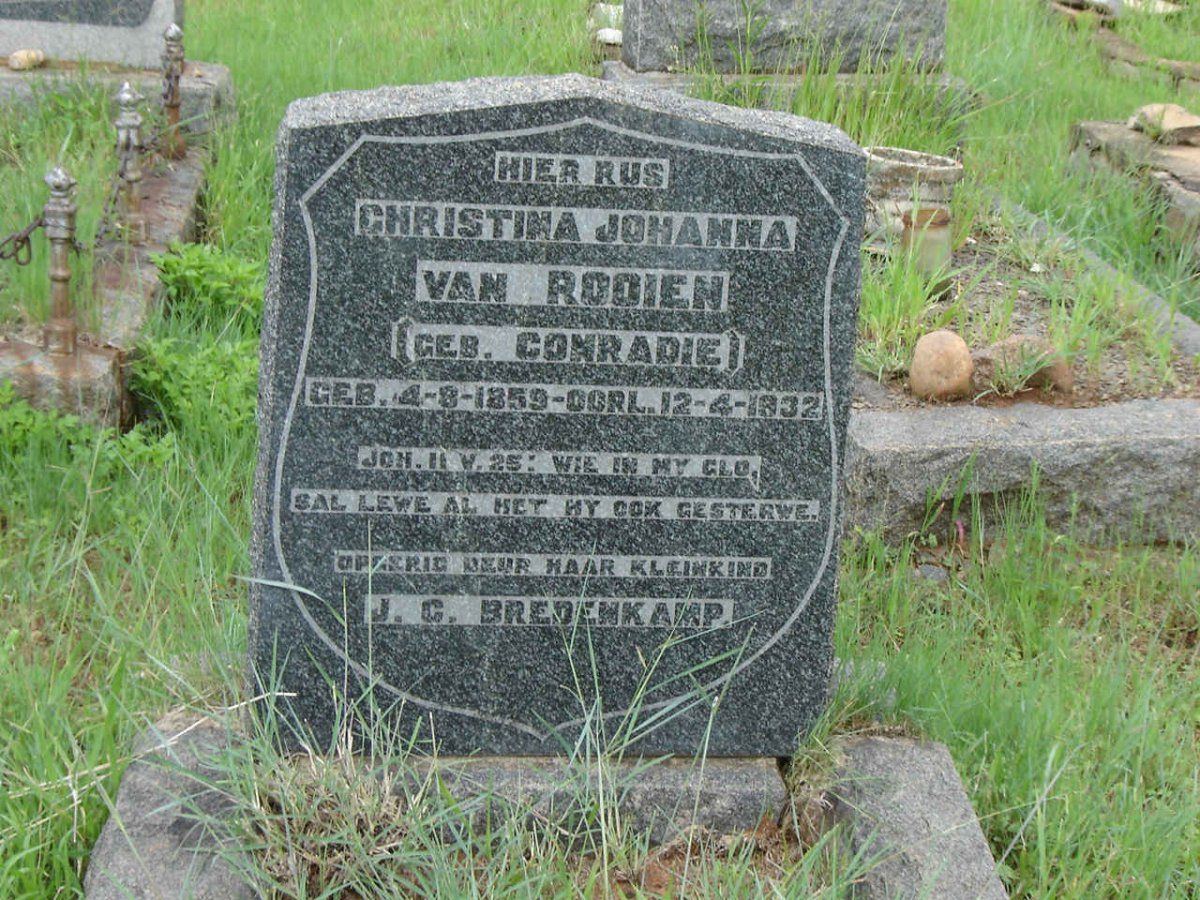 ROOIEN Christina Johanna, van nee CONRADIE 1859-1932