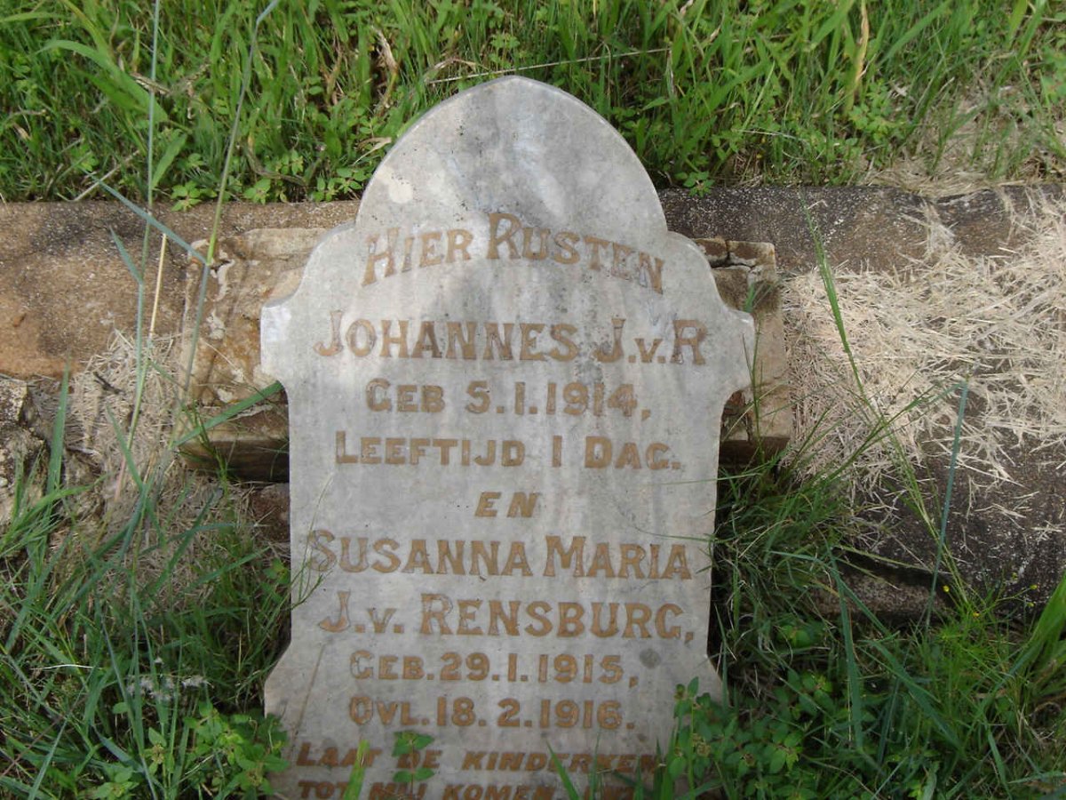 RENSBURG Johannes, J.v.R 1914-1914 :: JANSE VAN RENSBURG Susanna Maria 1915-1916