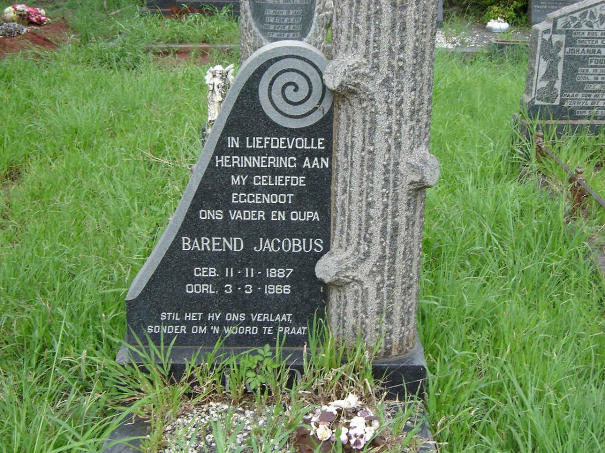 STANDER Barend Jacobus 1887-1966