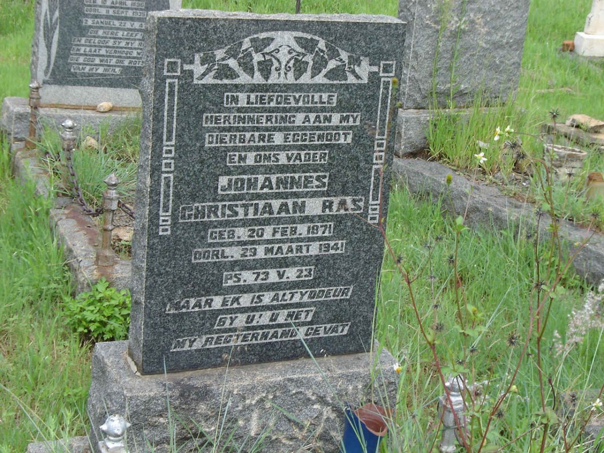RAS Johannes Christiaan 1871-1941