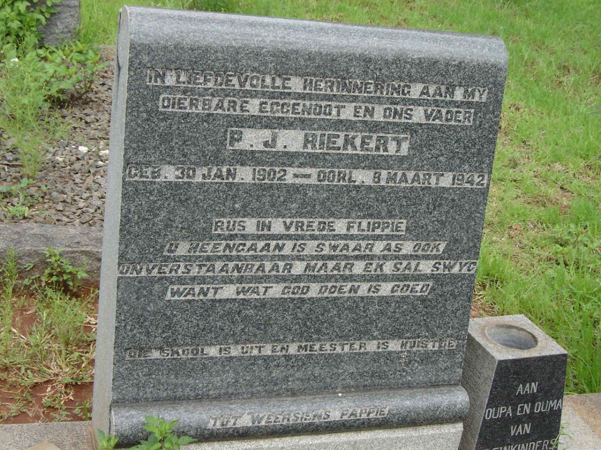 RIEKERT P.J. 1902-1942