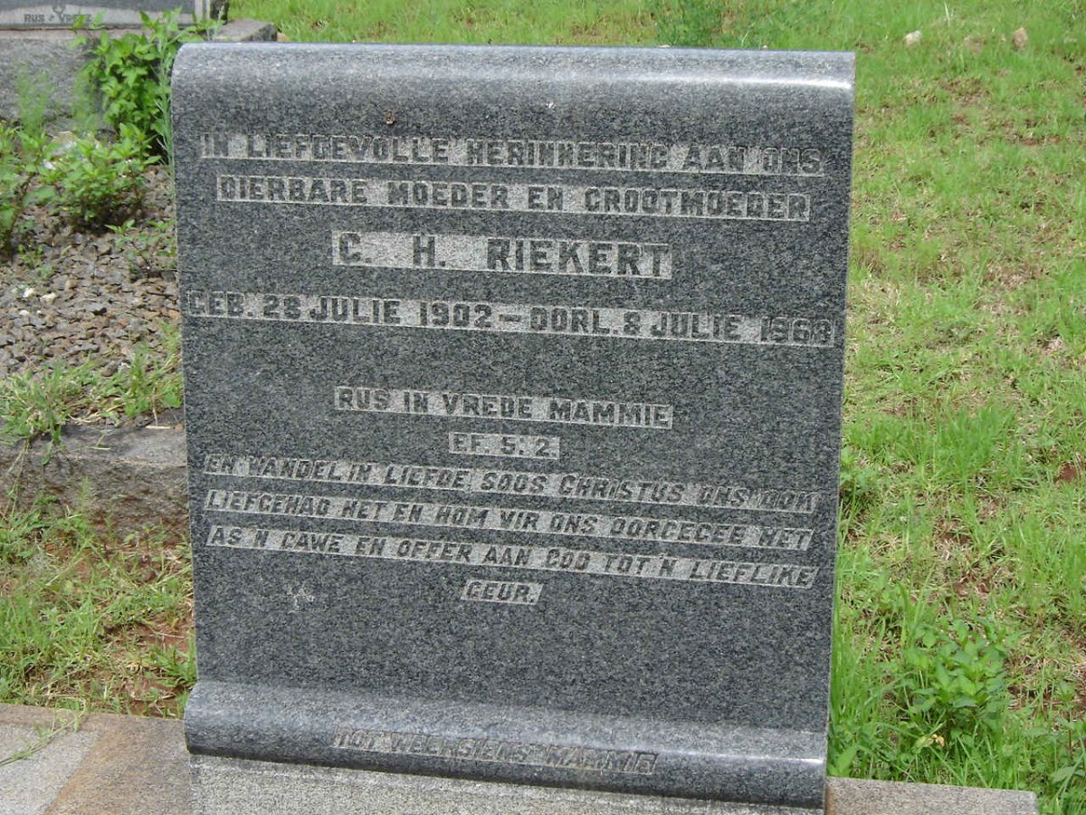 RIEKERT C.H. 1902-1968