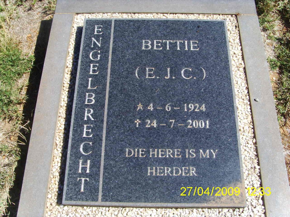 ENGELBRECHT E.J.C. 1924-2001