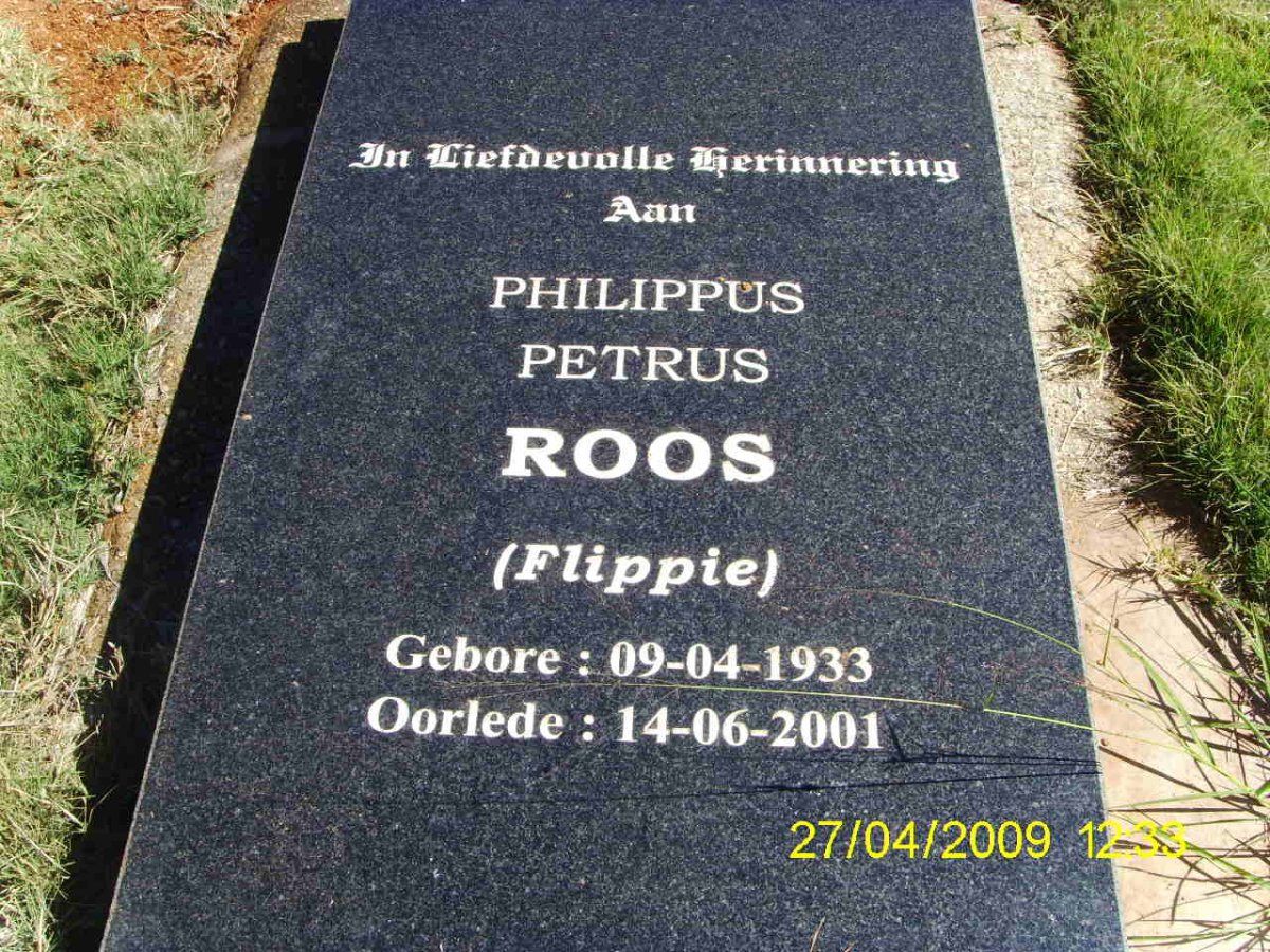 ROOS Philippus Petrus 1933-2001