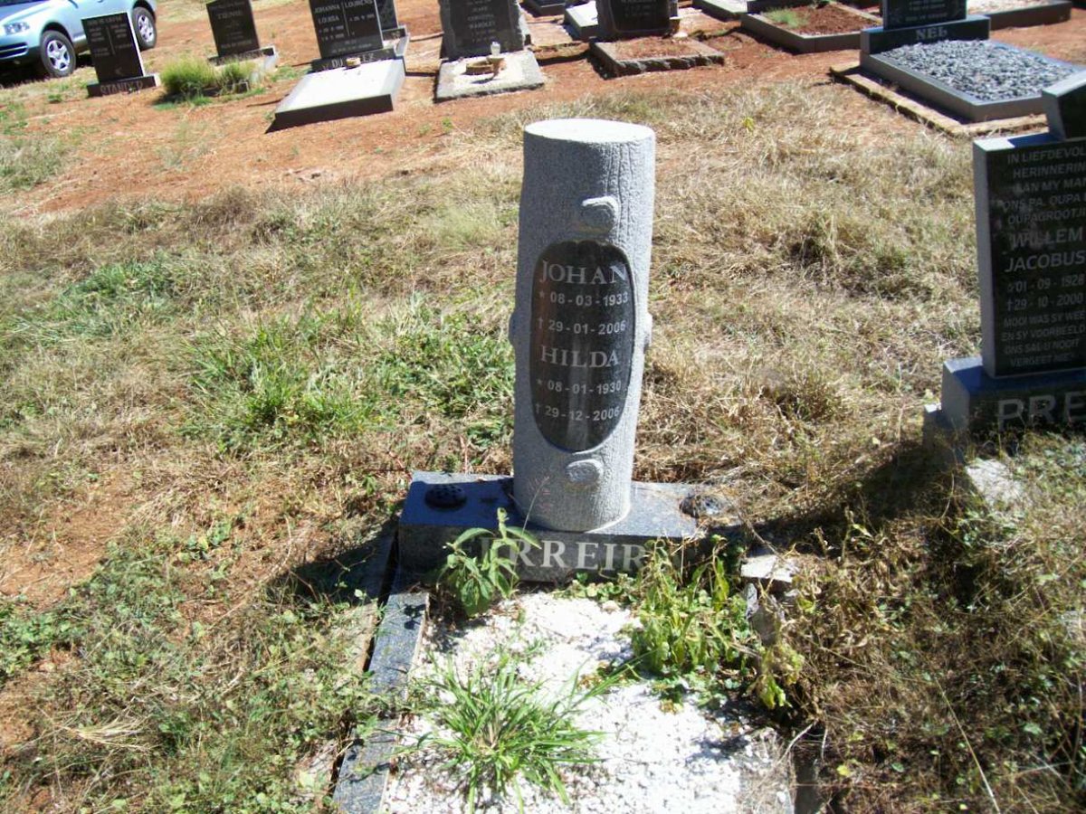 FERREIRA Johan 1933-2006 &amp; Hilda 1938-2006