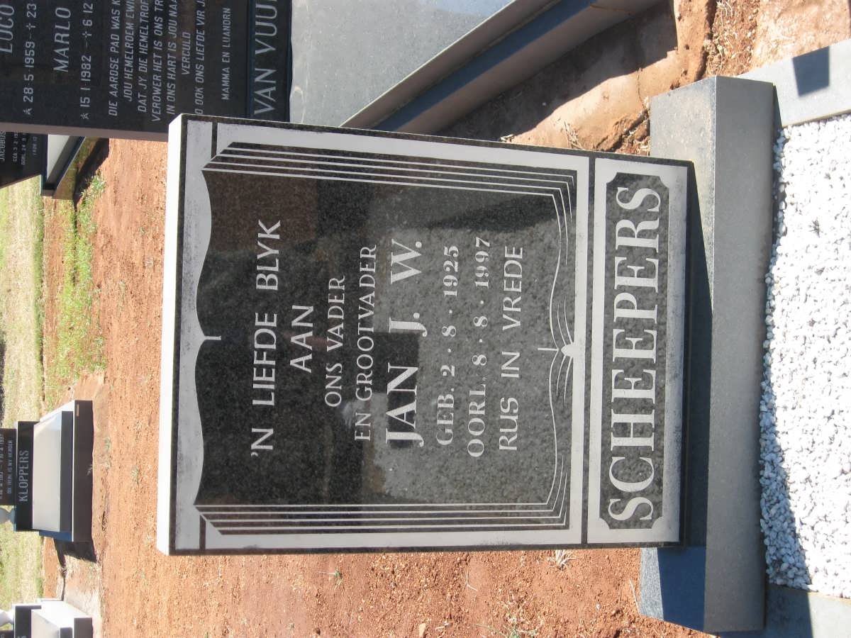 SCHEEPERS Jan J.W. 1925-1997