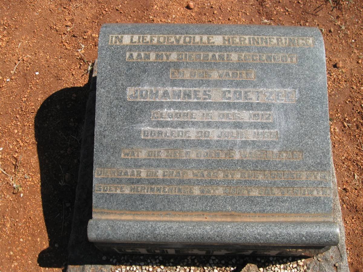 COETZEE Johannes 1912-1956