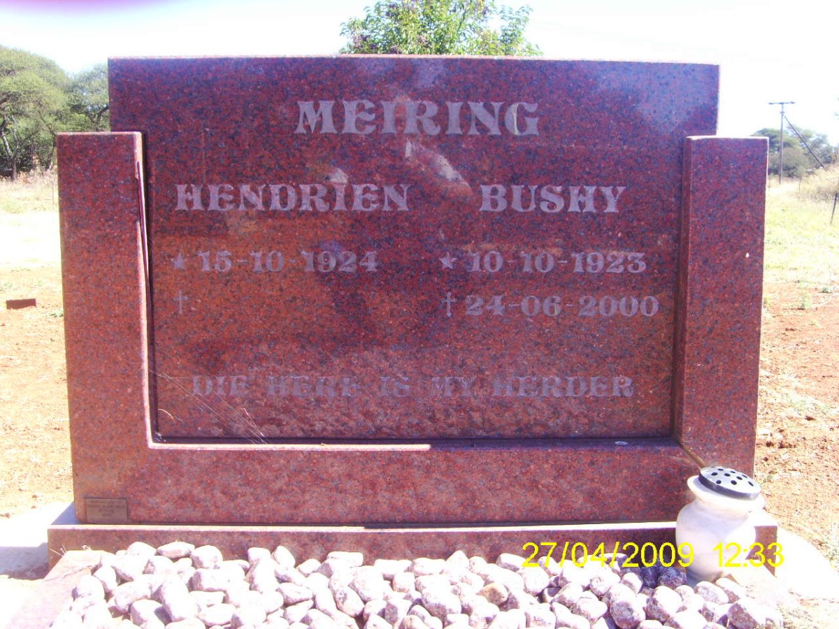 MEIRING Bushy 1923-2000 &amp; Hendrien 1924-
