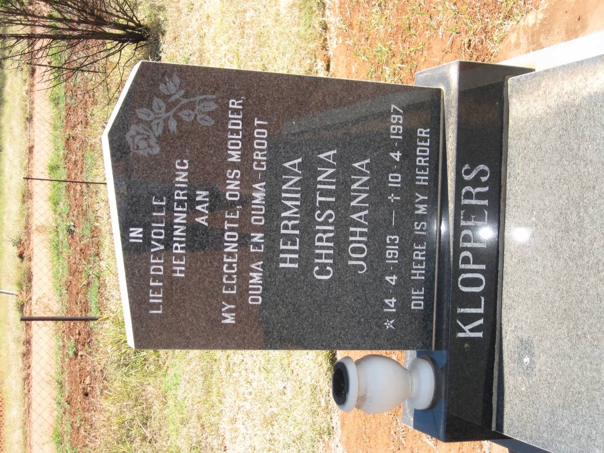 KLOPPERS Hermina Christina Johanna 1913-1997
