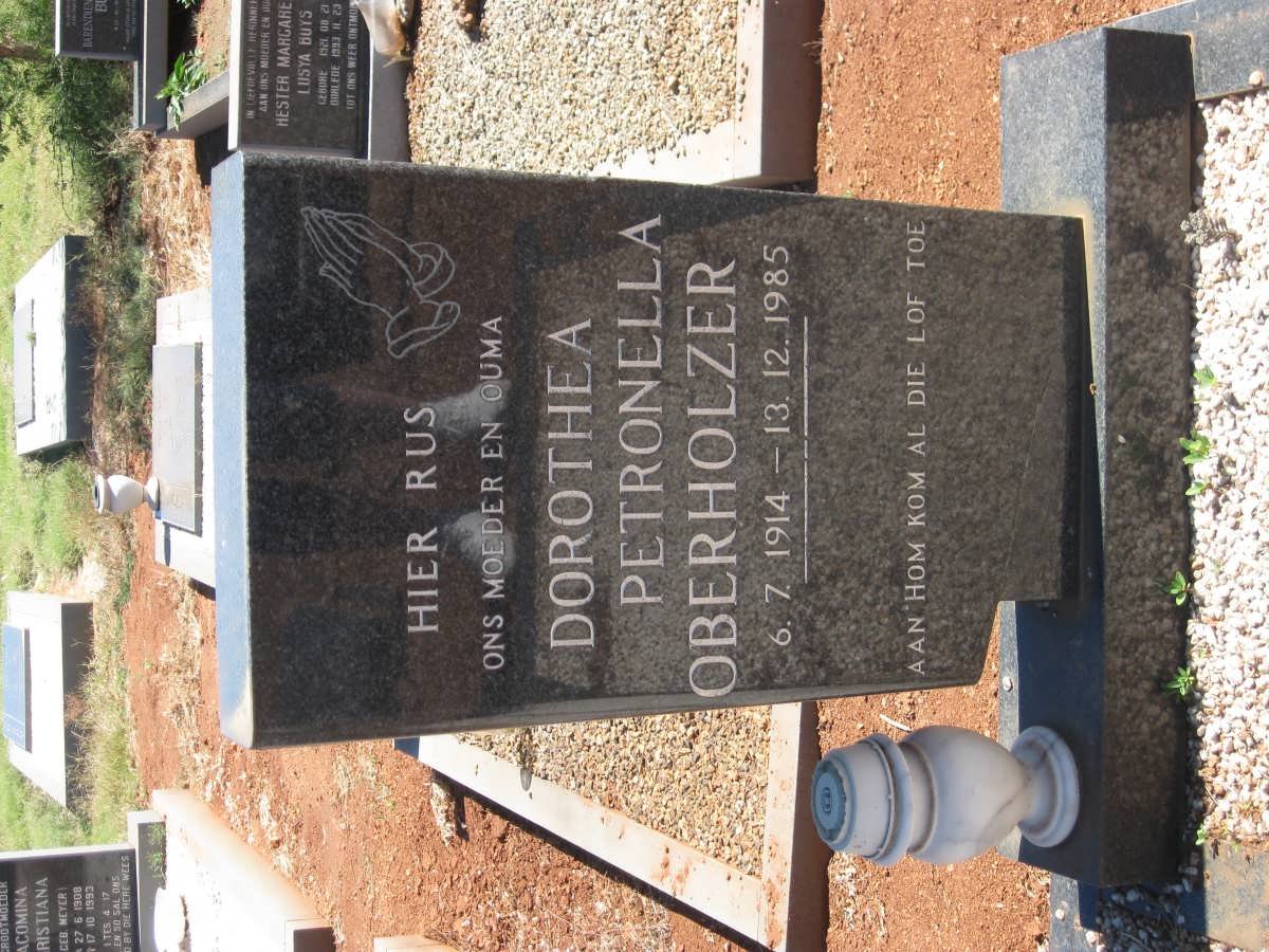 OBERHOLZER Dorothea Petronella 1914-1985
