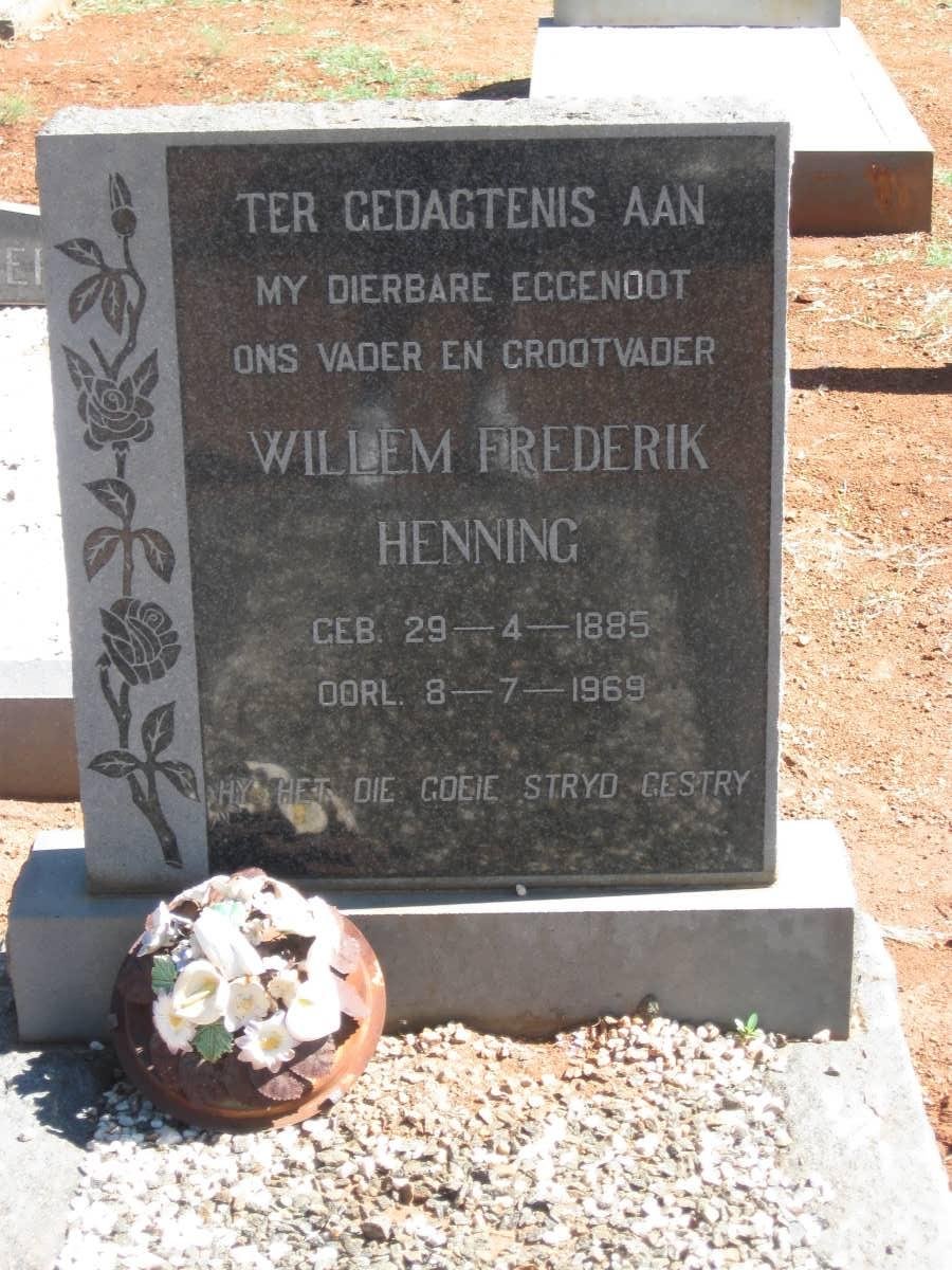 HENNING Willem Frederik 1885-1969