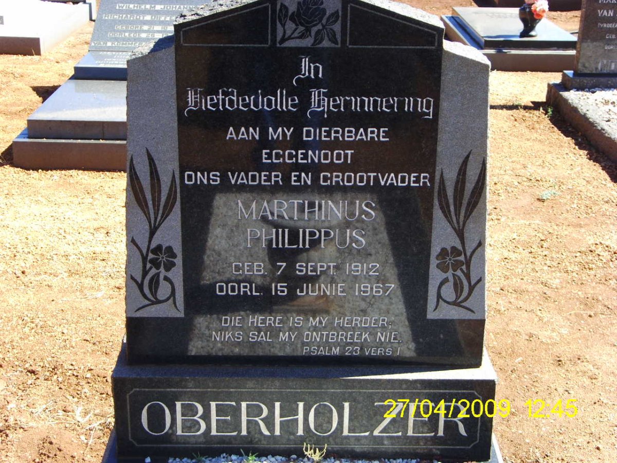 OBERHOLZER Marthinus Philippus 1912-1967