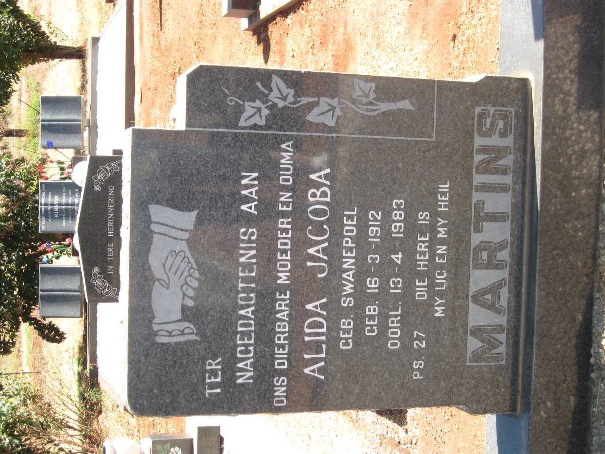 MARTINS Alida Jacoba nee SWANEPOEL 1912-1983