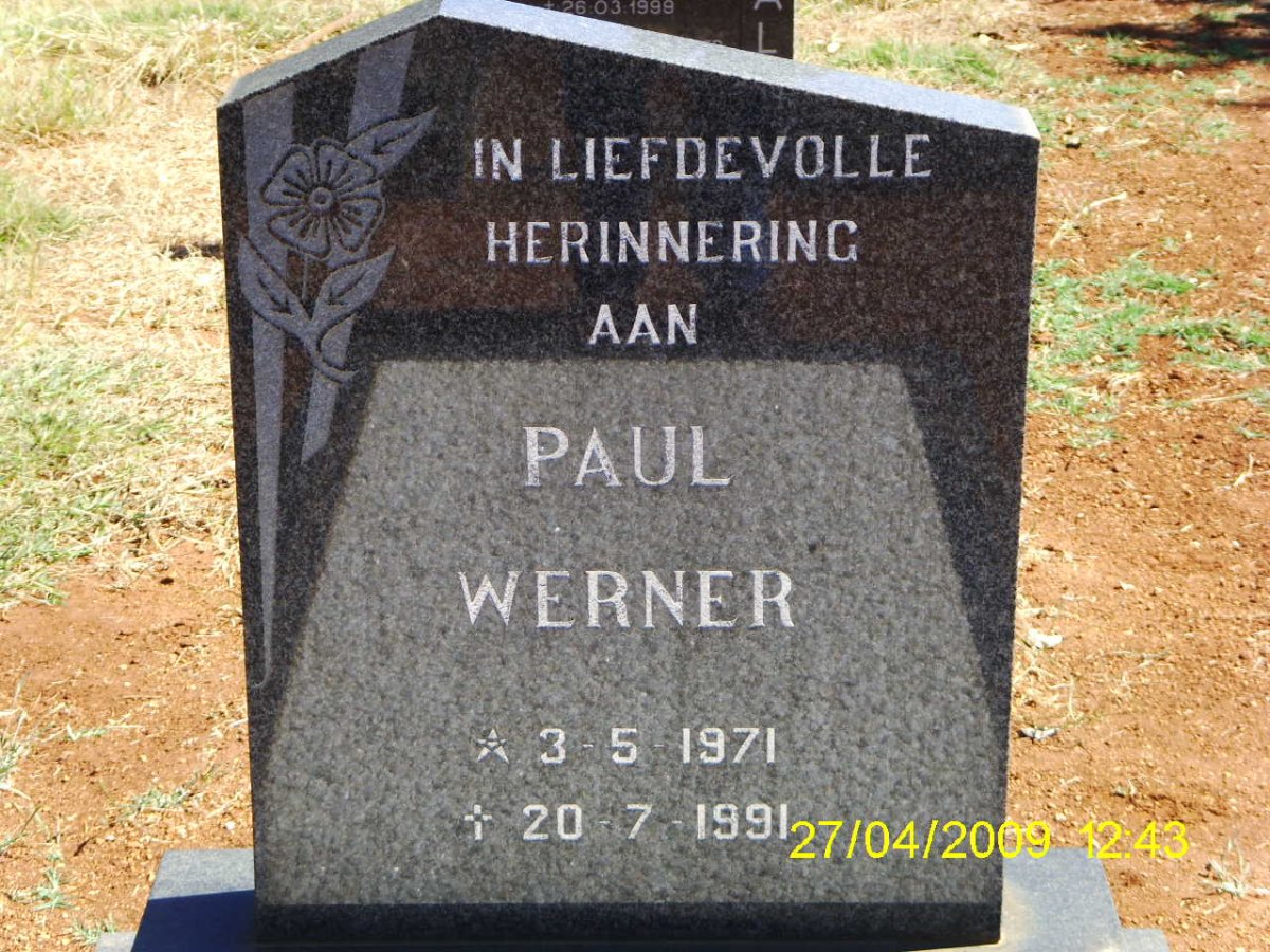 WERNER Paul 1971-1991