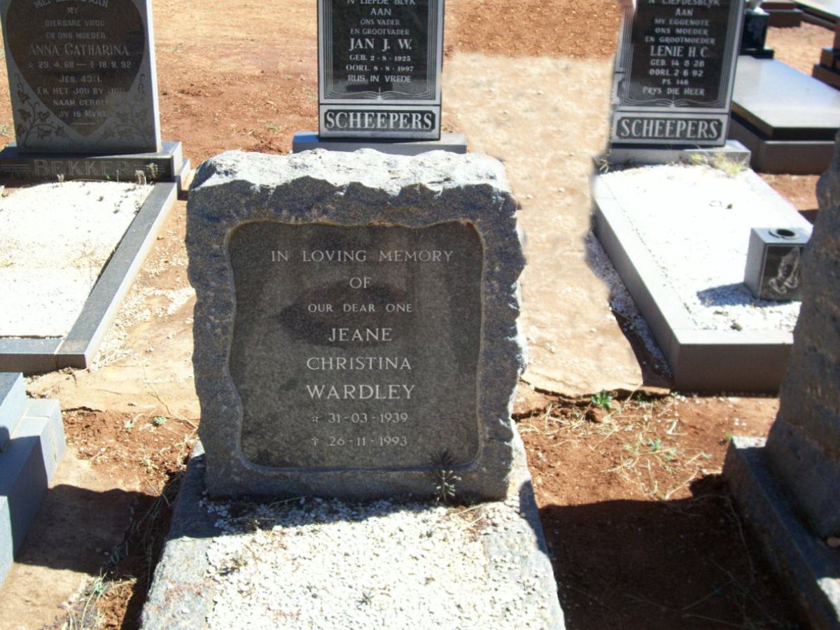 WARDLEY Jeane Christina 1939-1993