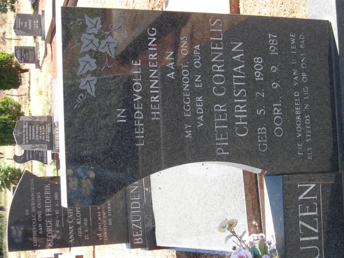 OOSTHUIZEN Pieter Cornelis Christiaan 1908-1987