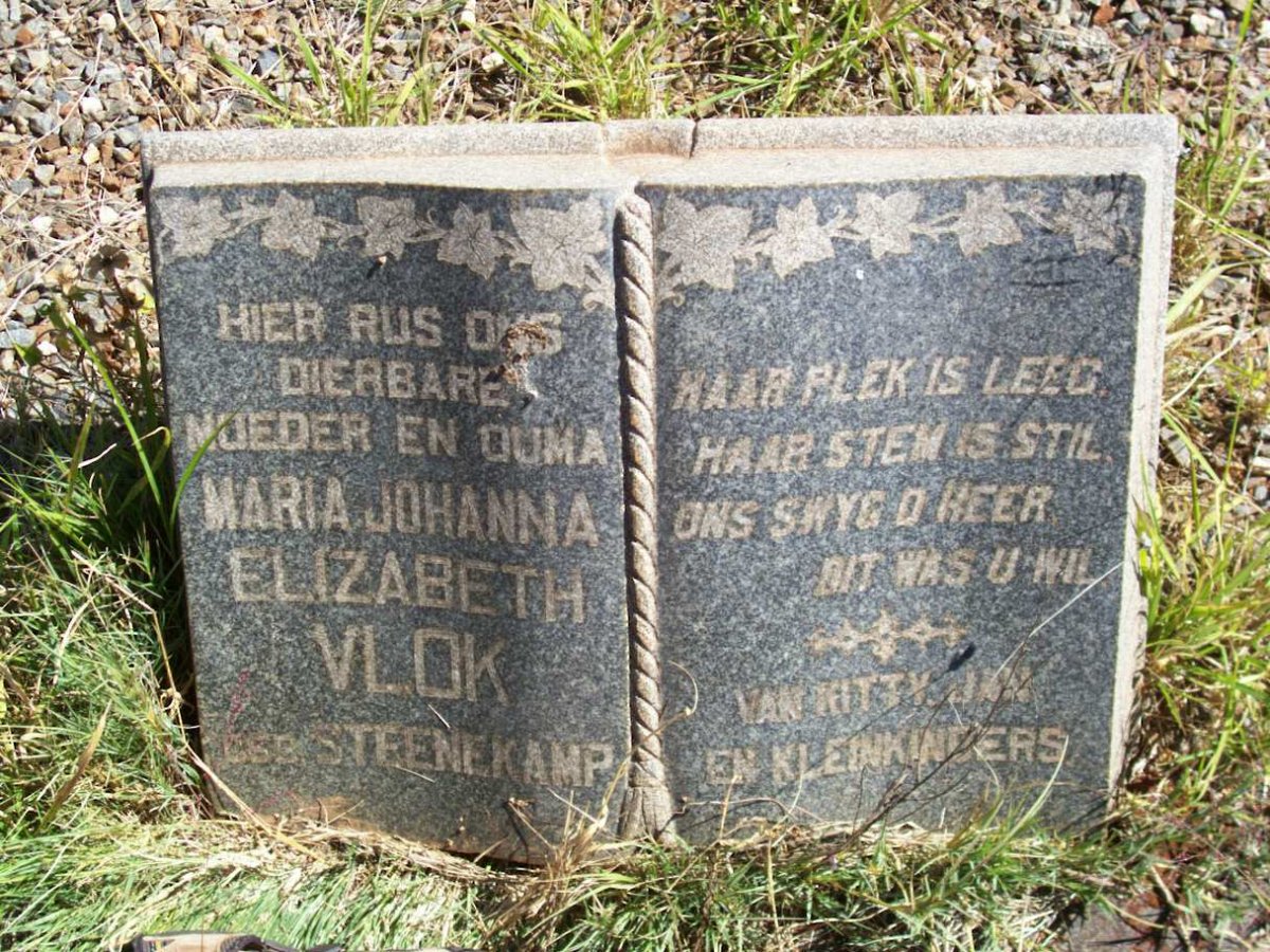 VLOK Maria Johanna Elizabeth nee STEENKAMP