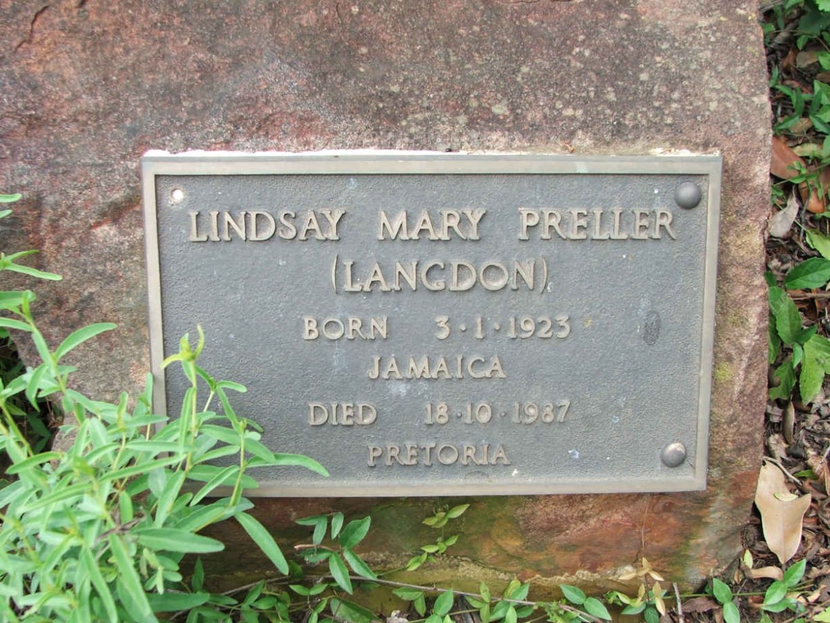 PRELLER Lindsay Mary nee LANGDON 1923-1987