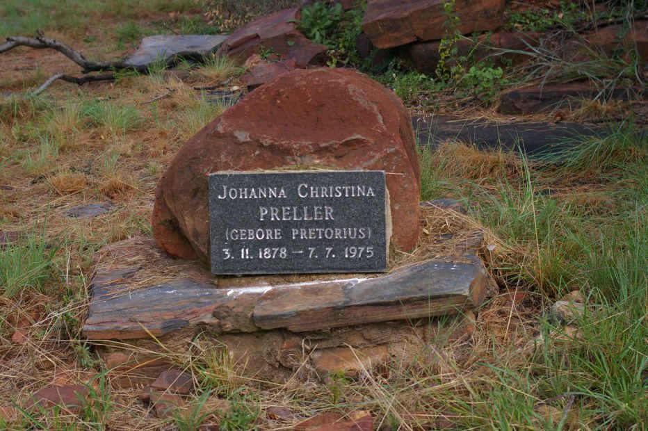 PRELLER Johanna Christina nee PRETORIUS 1878-1975