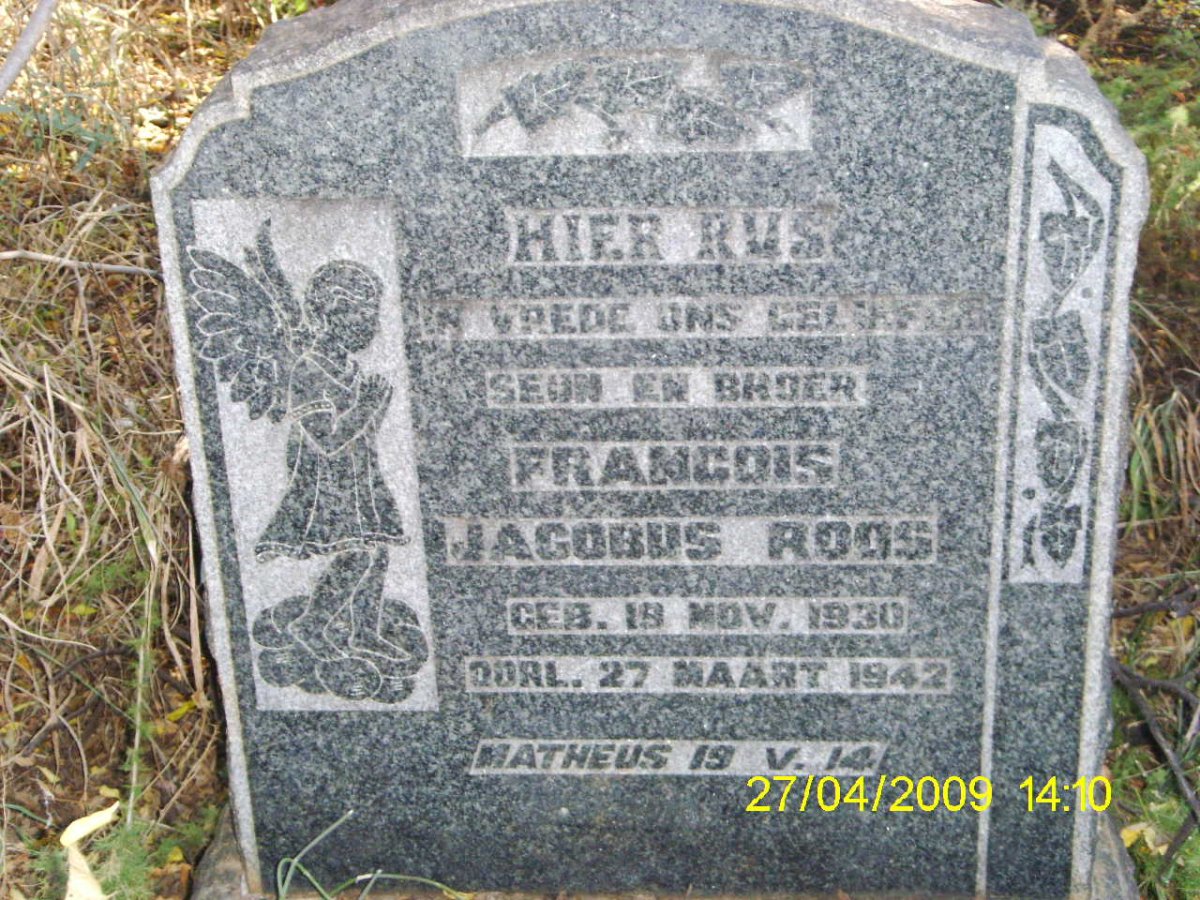 ROOS Francois Jacobus 1930-1942