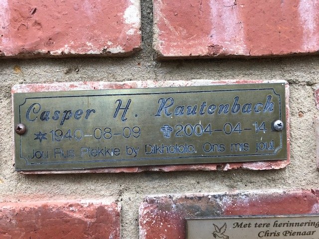 RAUTENBACH Casper H. 1940-2004