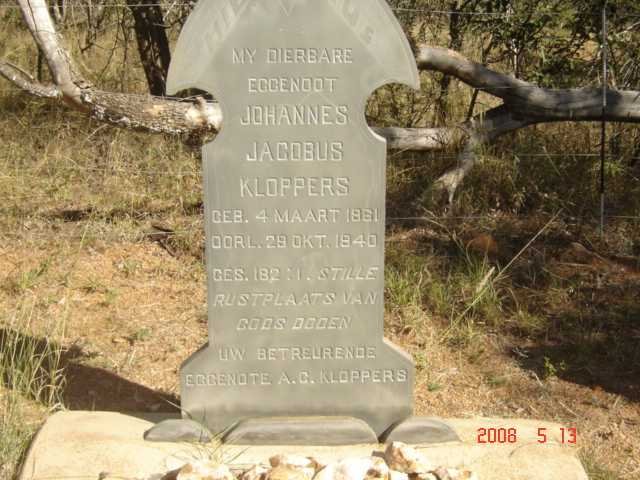KLOPPERS Johannes Jacobus 1861-1940