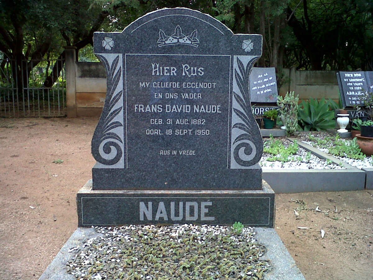 NAUDE Frans David 1882-1950