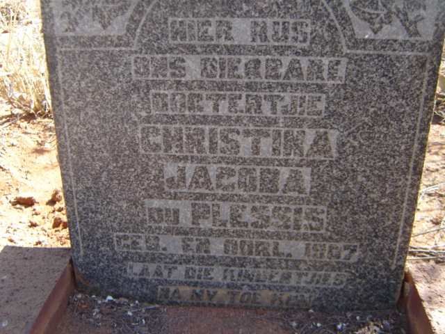 PLESSIS Christina Jacoba, du 1907-1907
