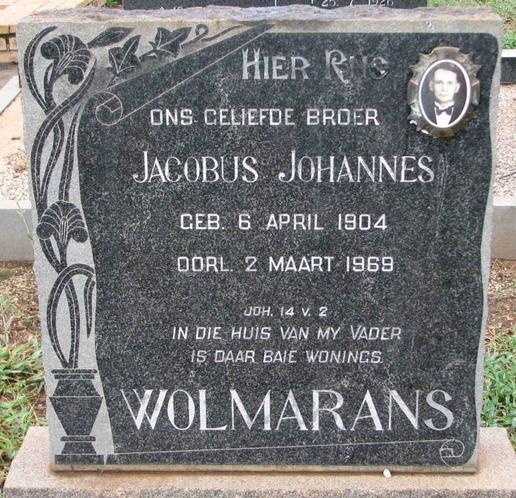 WOLMARANS Jacobus Johannes 1904-1969
